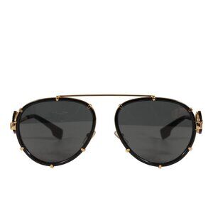 Versace Mens Aviator Sunglasses Model 2232 Black Gold
